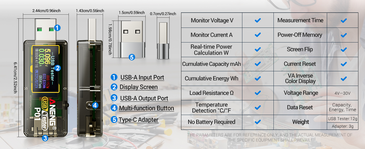 ANENG P01 USB tester