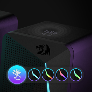 Redragon GS510 speaker with touch lighting for desktop use makes four modes easy to select