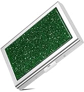 Piasoenc Glitter Metal Credit Card Holder, Small Credit Card Wallet RFID Blocking Slim Metal Hard...
