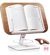 WODTILIFE Book Stand for Reading,Adjustable Book Holder with 360° Swivel Base,Book Stand for Desk...