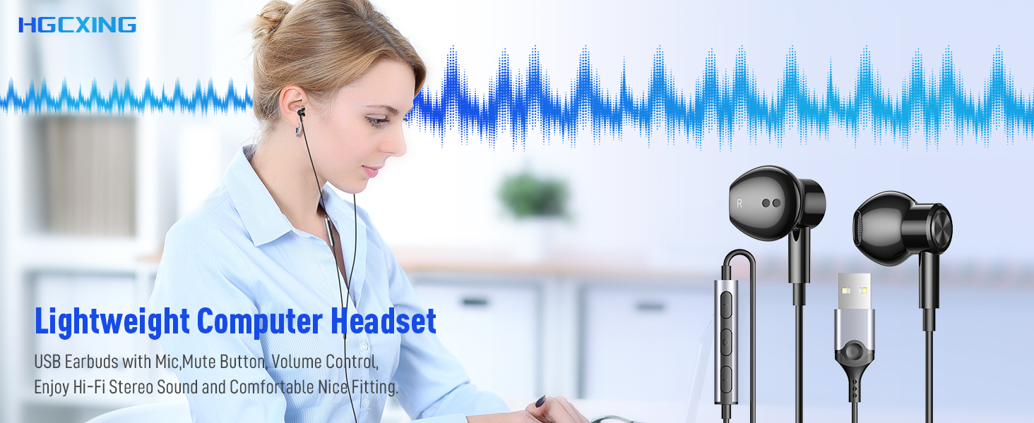 USB Headset with Microphone