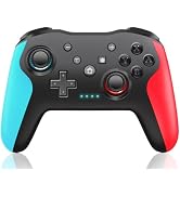 GAMINJA Wireless Controller for Nintendo Switch Lite/OLED,3 Speed HD Dual Vibration Blue/tooth Ga...
