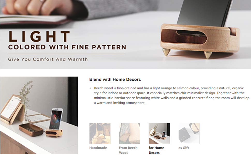 wood phone stand sound amplifier