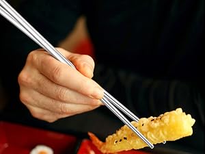 10 Pairs Silver Chopsticks Set