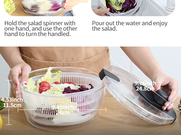 iETH 4L/4.23QT SALAD SPINNER DETAIL