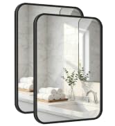 black bathroom mirror