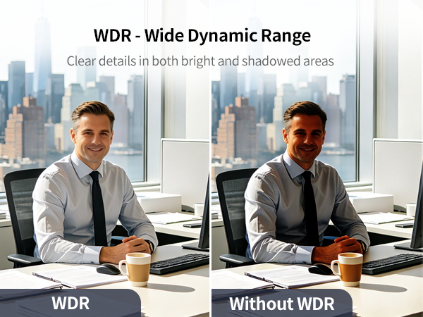 WDR HDR Webcam low light