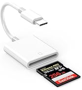 USB C SD Card Reader, USB 3.0 High Speed to SD Card Adapter for iPhone 15 Pro Max, Type C Camera ...