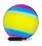 LovesTown Playground Ball with Pump, 8.5 Inch Kickball Dodgeball, for 4 Square Ball Game, Kids Sp...