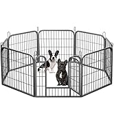 Dog Fence Puppy Pen Outdoor Pet Playpen Portable Dog Kennel Indoor Large Enclosure Heavy Duty Met...