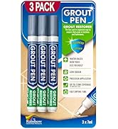 Grout Pen Grey Tile Paint Marker: Waterproof Grout Paint, Tile Grout Colorant and Sealer Pen - Gr...
