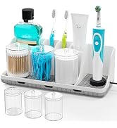 PARKMANI Bathroom Counter Organizers and Storage, Toothbrush Holders for Bathrooms with 3 PCS Qti...