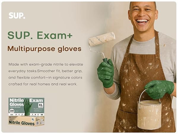 Sup Gloves Made with exam-grade nitrile to elevate everyday tasks Smoother fit