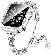 LETOID Bling Band & Case Compatible with Apple Watch 40mm 41mm 42mm 44mm 45mm 46mm Series 11 10 9...