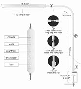 SKYLEO Desk Lamp - 33.5" Desk Light - Flexible Gooseneck - 5 Color Modes X 11 Brightness Levels -...