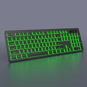 backlit computer keyboard