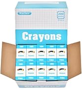 Rarlan Crayons Bulk, 6 Colors, 200 Boxes, 1200 Count Crayons | for Kids, Toddlers, Teachers, Rest...