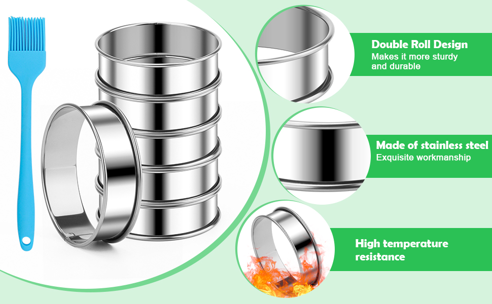 Stainless Steel Crumpet Rings