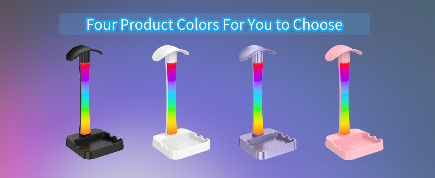 Headphone Stand with Charger,Headset stand with RGB Light Mode