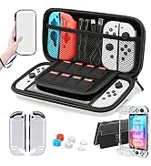 HEYSTOP Switch OLED Model Carrying Case, 9 in 1 Accessories Kit for 2021 Nintendo Switch OLED Mod...