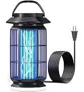 REOGLE Bug Zapper Outdoor & Indoor, 4000V Electric Mosquito Zapper with UV & Blue Light, Extra Wh...