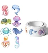 500 Pcs Ocean Animal Stickers for Kids - Cute Sea Creature Reward Stickers & Animal Stamps Bulk f...