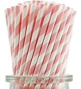 Pink Striped Straws
