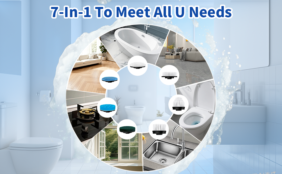 7 in 1 Replaceable Brush Heads