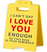 MQCLYSG Funny Cute Small Desk Sign I Love You Boyfriend Girlfriend Wife Husband Gifts Engaged Cou...