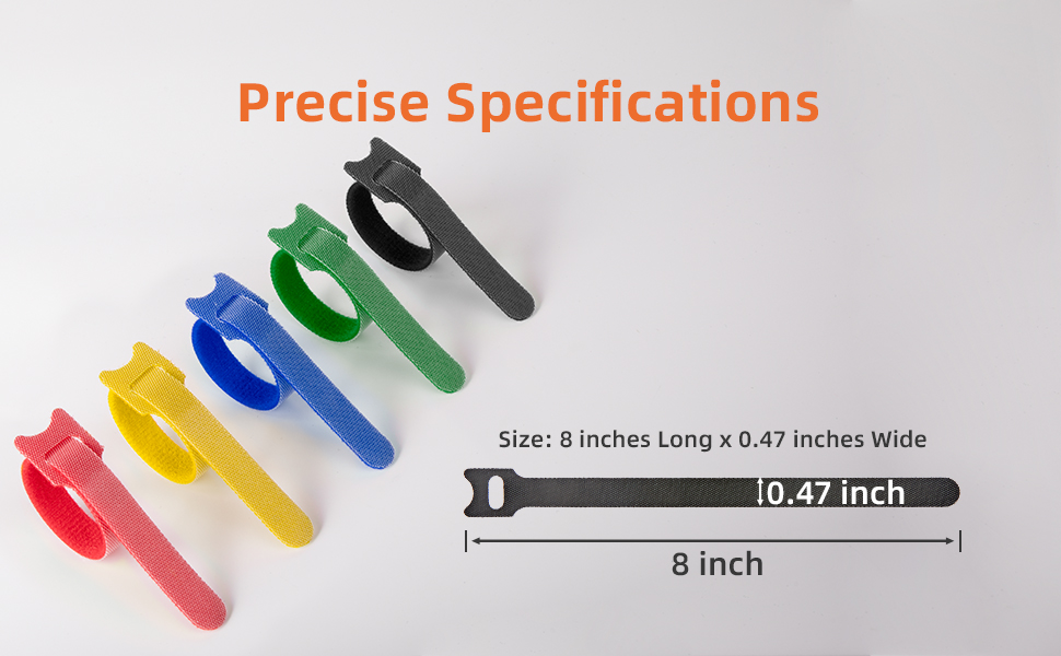 Precise Specifications,color black cable ties 8 inch for you