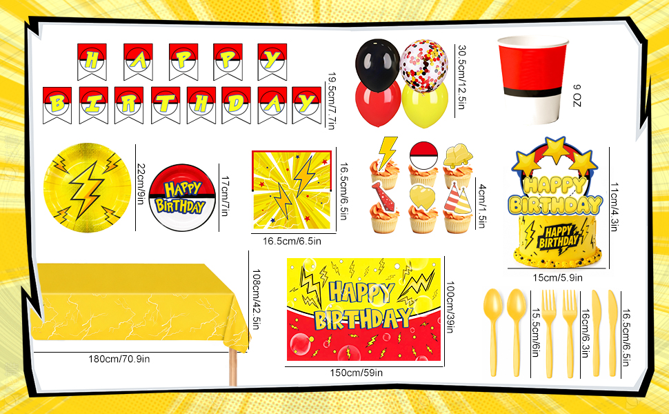 lightning bolt party supplies