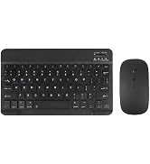 Wireless Bluetooth Keyboard and Mouse Combo, Ultra-Thin 2.4 GHz Wireless Keyboard and Mouse for i...