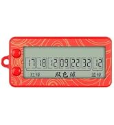 WLngtv Red Fortune Lottery Machine Electronic Number Selector Portable Random Number Generator Bi...
