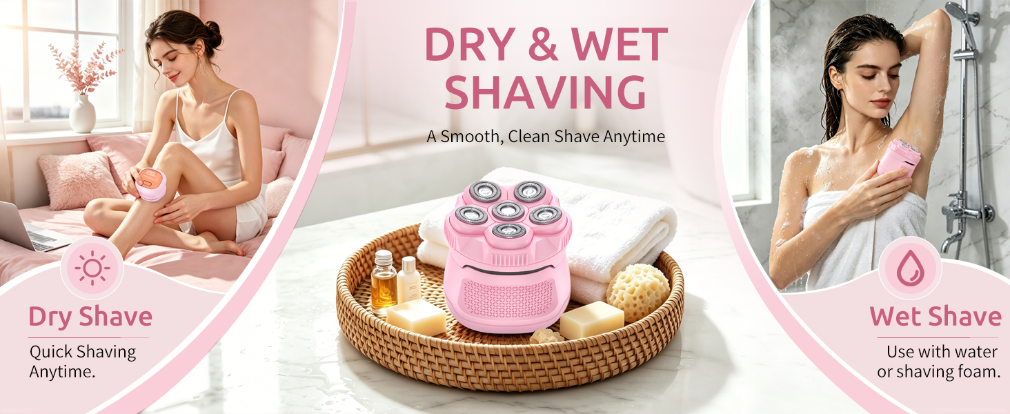 Waterproof women's electric shaver can be used safely in the shower