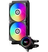 PCCOOLER DA240 ARGB AIO CPU Liquid Cooler, 260W TDP, 3000RPM Quiet Pump | Quiet ARGB PWM Fans, Co...