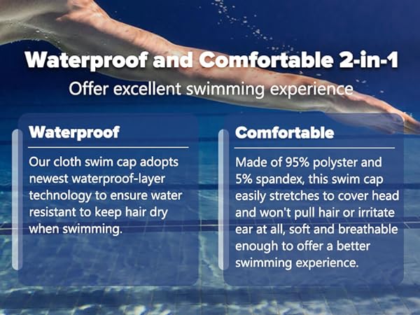 waterproof swim cap