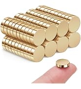 SMARTAKE 80 Pcs Refrigerator Magnets, 10x2.6mm Small Round Fridge Magnets, Multi-Use Premium Neod...