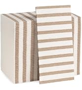 Made in Italy Linen-Feel Disposable Guest Towels - Premium Airlaid Cloth-Like Bathroom Napkins, S...