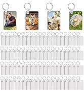 LAIHIULAAN 240Pcs Sublimation Keychain Blanks Double Sides 80 MDF Sublimation Keychains Blank wit...