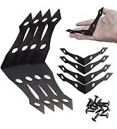 Corner Protectors Black 8Pcs, Furniture Corner Guards, 3.93"x0.87", Decorative L Brackets Edge Gu...