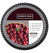 Quiche Pan, 10 Inch Tart Pan, Carbon Steel Round Non-Stick Pan Tart Pan With Removable Chassisor ...