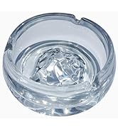 Glass Ashtrays for Cigarettes, Portable Decorative Crystal Ashtray for Home Office Indoor Outdoor...