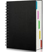 EUSOAR Notebook with Dividers, 1 Pack A5 5.5
