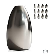 12 pcs Tungsten Steel Bullet Fishing Weights Drop Shot Texas Carolina Rig Hooks Tool Set