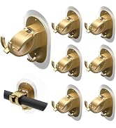MIMARMZ 6PCS No Drill Curtain Rod Brackets Self Adhesive Curtain Rod Holder Curtain No Drilling R...