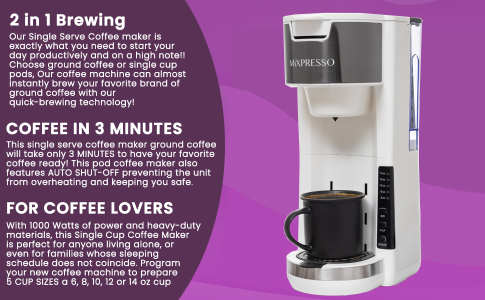 coffee maker ground and pods