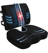 FORTEM Chair Cushion, Seat Cushion for Office Chair, Lumbar Support Pillow for Chair, Car Seat Cu...