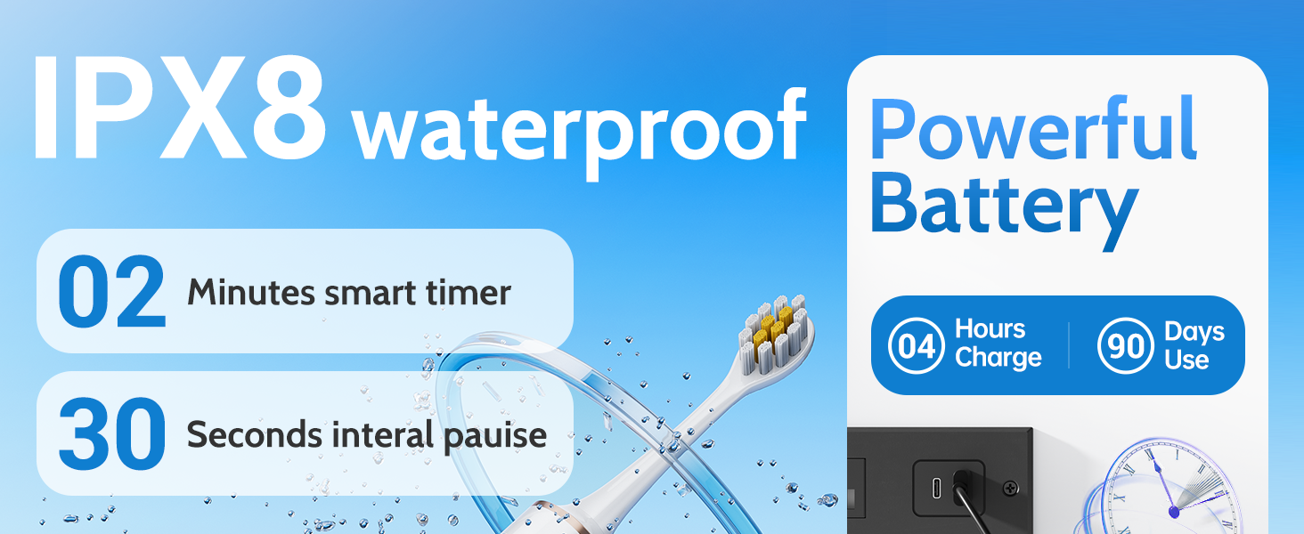 Waterproof electric toothbrush