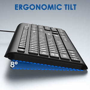 Large Print Computer Keyboard WiredUSB Full Size Quiet Keyboard Oversized Print Letter