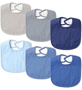 POIKSHARK Muslin Baby Bibs for Unisex Boys Girls, Soft Cotton Baby Drool Bibs, Drooling and Teeth...